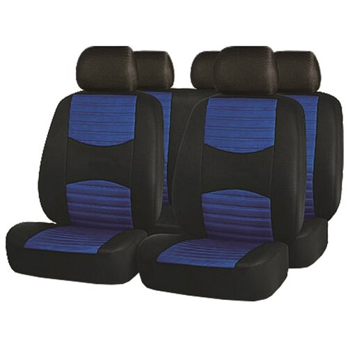  Set presvlaka za automobilska sjedala (crno-plave boje, 100 % poliester) Slike