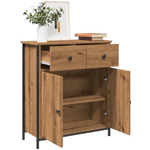 vidaXL Komoda boja hrasta artisan 70x30x80 cm od konstruiranog drva Cijene