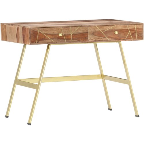 Furnova Pisalna miza s predali 100x55x75 cm trden palisander, (22044731) Cene