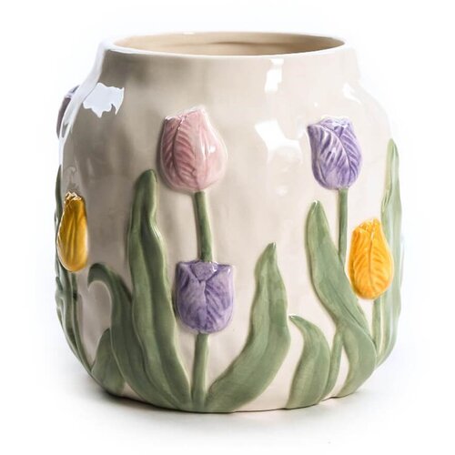 Mhome Vaza Tulipan 17xh16,7cm / keramika, (5000199678) Slike