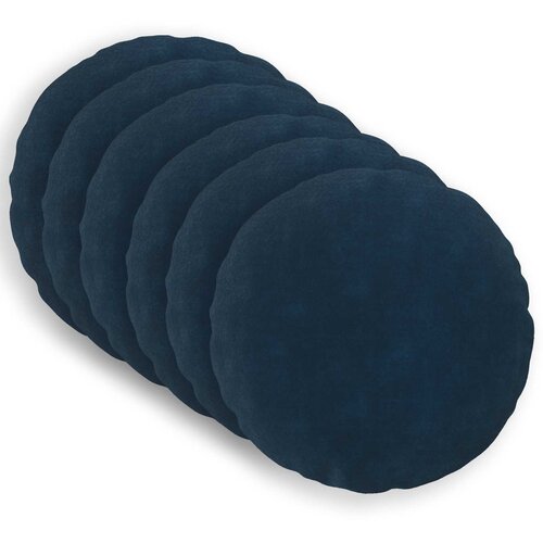  Presvlaka za jastuk 6 pcs HEERLEN Plava Ø 40 cm Mikrofibra Flis Cene