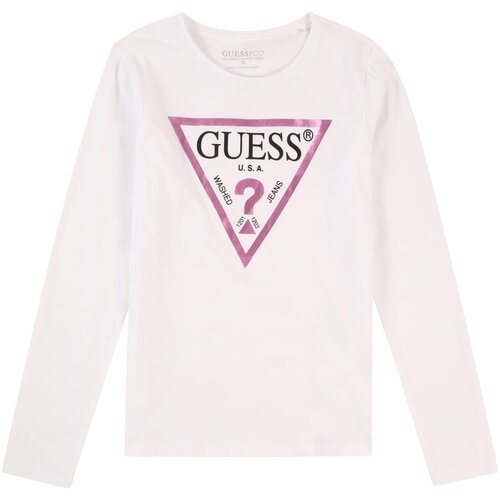 Guess Majica tamno roza / crna / prljavo bijela Cijene
