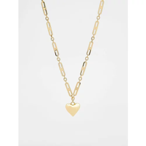 Reserved ogrlica v zlatem odtenku z obeskom v obliki srca - zlata