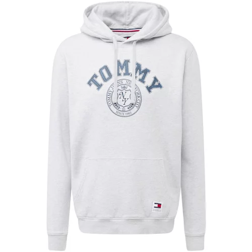 Tommy Jeans Sweater majica safirno plava / svijetlosiva / crvena / bijela