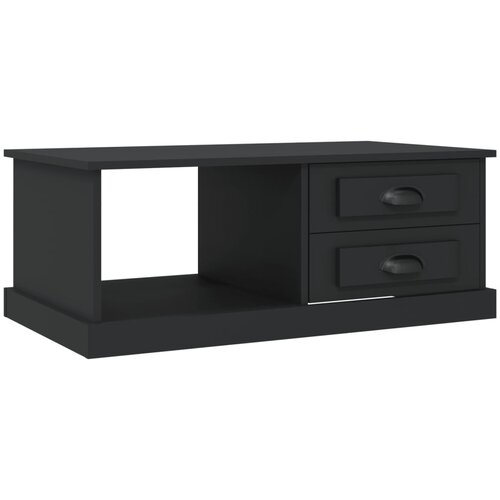 Maison Chic Klubska mizica - kavna mizica - Nizka mizica črna 90x50x35 cm inženirski les, (21753494) Slike