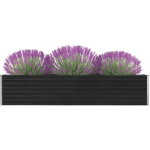 vidaXL Visoka greda pocinkano jeklo 320x40x45 cm antracitna Cene