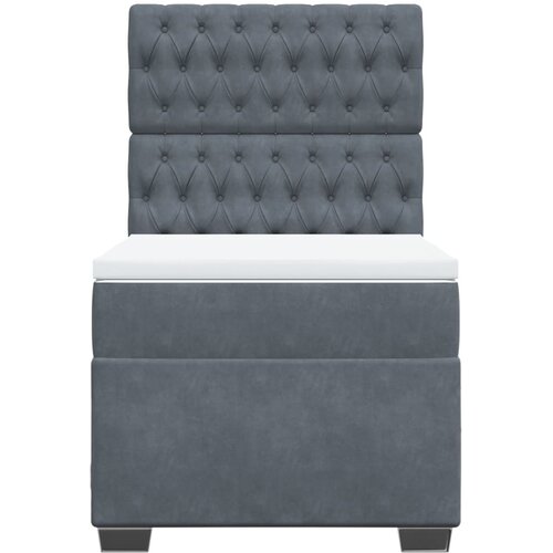 Box spring krevet s madracem tamnosivi 90x190 cm bar&amp;scaron;unasti Slike