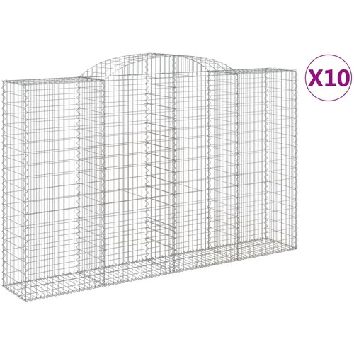 Lučne gabionske ko&amp;scaron;are 10kom 300x50x180/200cm pocinčano željezo Slike