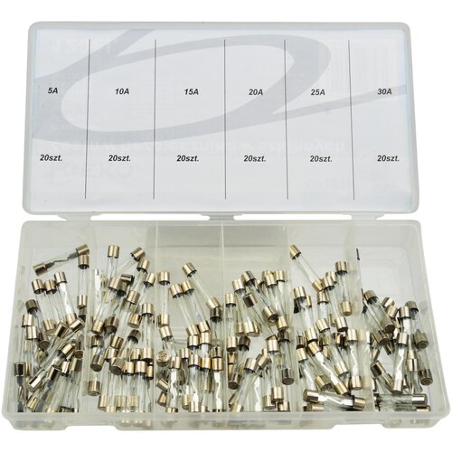  Set staklenih osigurača 120 komada 5-30A Slike