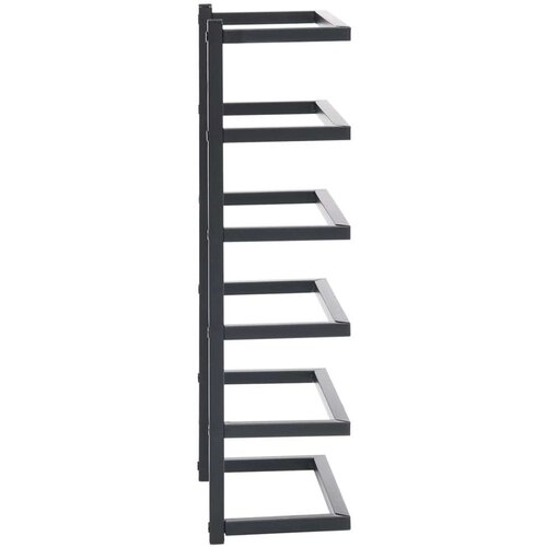 VidaXL stalak za ručnike crni 24 x 12 x 48 cm čelični Slike