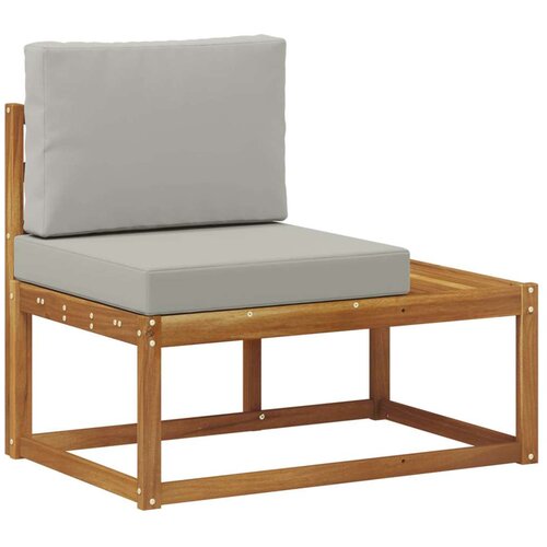  Set vanjskih sofa s jastukom 4 Komad Prirodna i svijetlo siva Slike