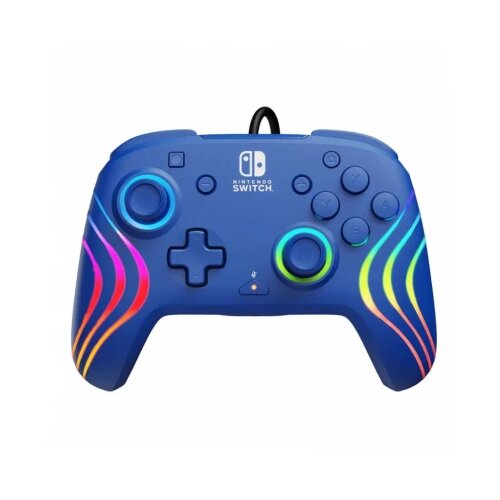 Pdp Nintendo Switch Afterglow Wave Wired Controller Blue Cene