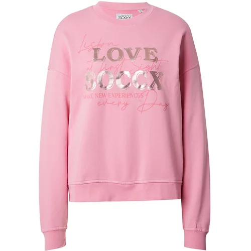 Soccx Sweater majica roza / srebro