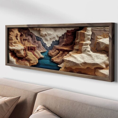 WALLXPERT LAC099-150 Multicolor Decorative Framed MDF Painting Cene