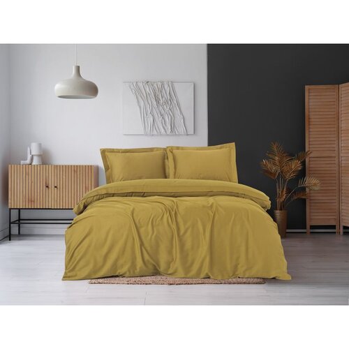 Elegant Set pokrivača od senfa od satena Slike