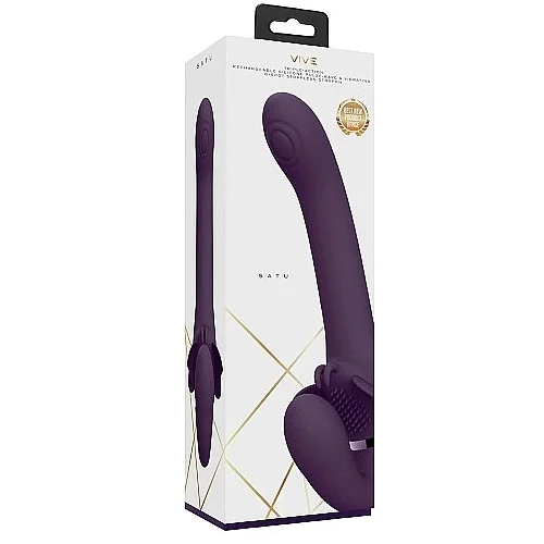 VIVE Satu Pulse-Wave & Vibrating Strapless Strapon Purple