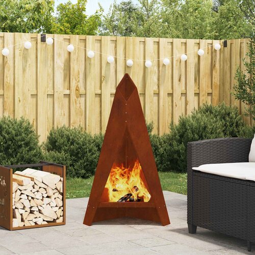  Kamin Smeđa 58 x 40 x 100 cm Čelik otporan na vremenske uvjete Cijene
