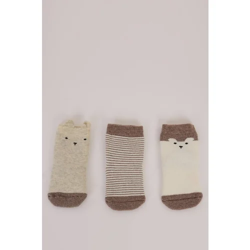 Defacto Baby Boy Seamless 3-Pack Cotton Long Socks