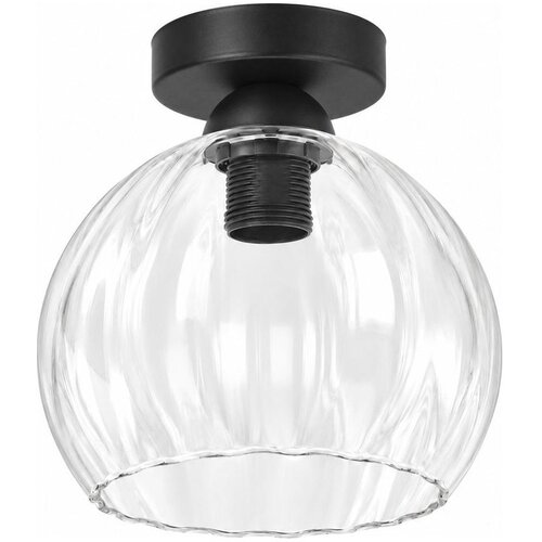 Brilagi LED Stropna svetiljka RETRO GLASS 1xE27/60W/230V pr. 25 cm crna/prozirna Slike