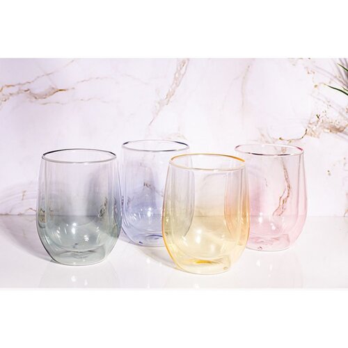 Altom design Andrea Termo Ča&amp;scaron;e za Kavu i Napitke, Žuta, 300 ml - Set od 2 Slike