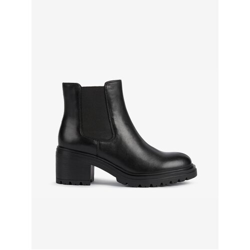 Geox Black Women's Ankle Leather Heeled Shoes - Women's Cijene