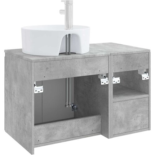  Set namje&amp;scaron;taja za kupaonicu 2 kom. Betonska siva 49,5 x 44,5 x 82 cm Slike