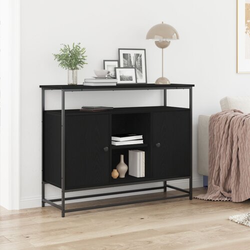 vidaXL Bife Sideboard Crni Orah Konstrukcijsko Drvo Srednji Cijene
