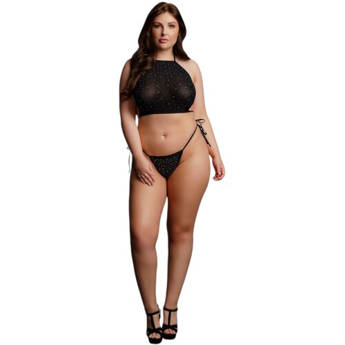 Le Désir Plus Size - sijoča ?zabavna seta - črna (XL-3XL) Cene