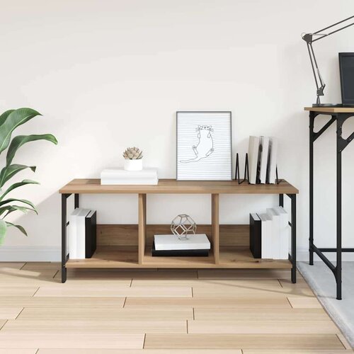 vidaXL Knjižna polica Umetni hrast 102 x 32 x 40,5 cm Konstruiran les Cene