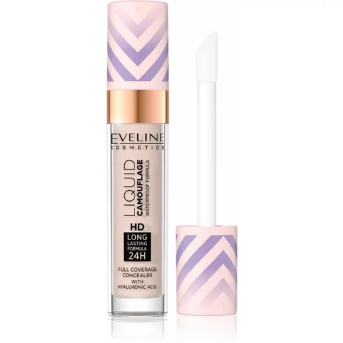 Eveline Cosmetics Liquid Camouflage vodoodporni korektor s hialuronsko kislino odtenek 02 Light Vanilla 7,5 ml