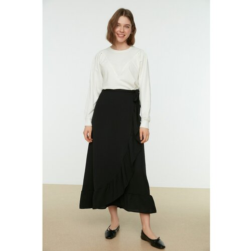Trendyol Black Wrap Skirt Slike