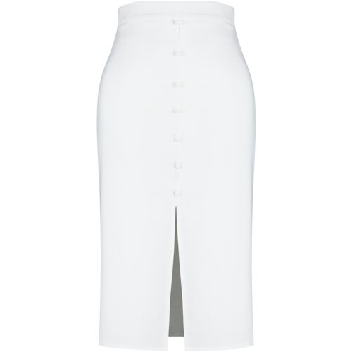 Trendyol Curve White High Waist Woven Pencil Skirt Cene