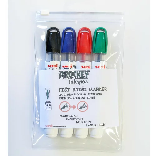 Uni marker pwb-202 za bijelu ploču crni, crveni, plavi, zeleni pk4 kom
