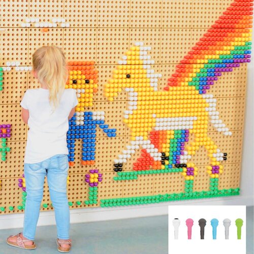  Masterkidz čavlići za ploču 512 kom. - 6 boja Slike