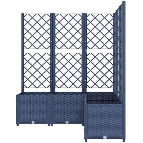  Vrtna sadilica s re&amp;scaron;etkom plava siva 120 x 120 x 136 cm PP Slike
