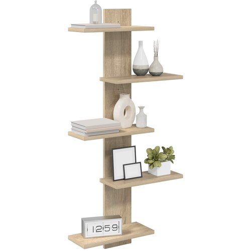  Floating polica za zid Hrast sonoma 48,5 x 15 x 101 cm Slike