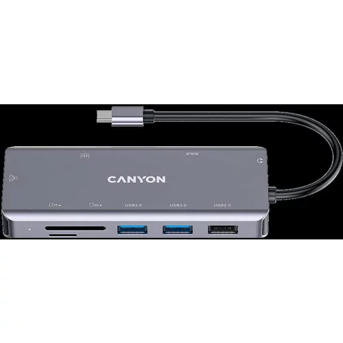 Canyon 9 in 1 USB C hub with 1*HDMI: 4K*30Hz1*Gigabit Ethernet 1*Type-C PD charging port