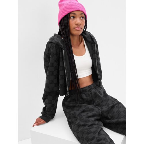 GAP Teen sweatshirt logo checkered hoodie - Girls Cijene