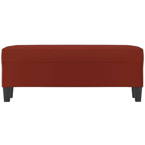  Klupa crvena boja vina 100 x 35 x 41 cm od umjetne kože Slike