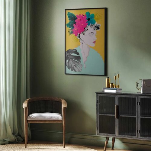  Plakat - Flowers in the Hair 40x60 Crni okvir Slike