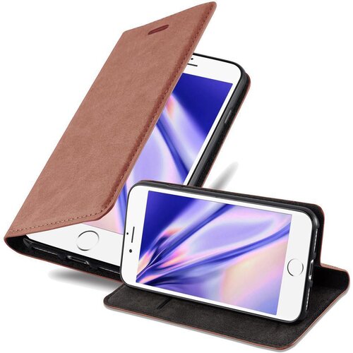 Cadorabo Ohi&amp;scaron;je, združljivo z Apple iPhone 6 PLUS / 6S PLUS v kapučino rjava - Za&amp;scaron;čitni ovitek z magnetnim zapiranjem, stoječo funkcijo in režo za kartice, (20560649) Slike