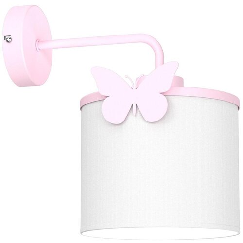  Dečija zidna lampa SWEET 1xE27/15W/230V bela/ružičasta/sa motivom leptira Cene