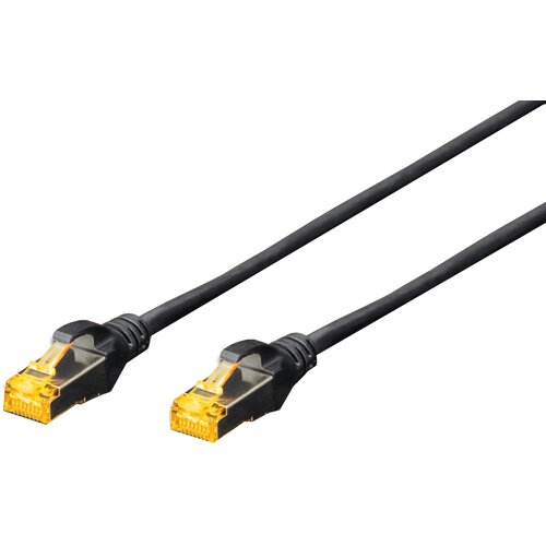 Digitus DK-1644-A-0025-BL-10 RJ45 omrežni kabel\, Patch kabel CAT 6a S/FTP 0.25 m črna 1 kos, (20519355) Cene