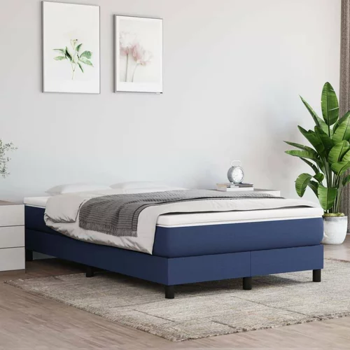  Box spring postelja z vzmetnico moder 120x200 cm blago, (20723602)