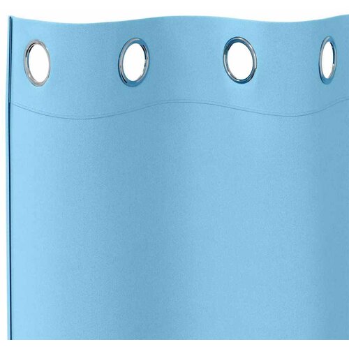  Zavjese za blackout s prstenovima 2 pcs Svijetloplava Slike
