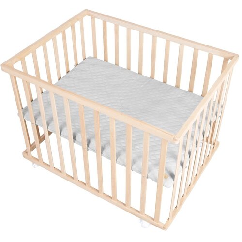 Roba Sivi putni krevetić od masivne bukve 75x100 cm style &amp;ndash; Slike