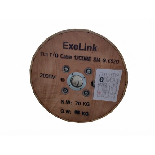 ExeLink Optički kabl 12 vlakana (12J) ADSS FTTx OUTDOOR, Flat, G652D, FRP, HDPE cena za 1 m Slike