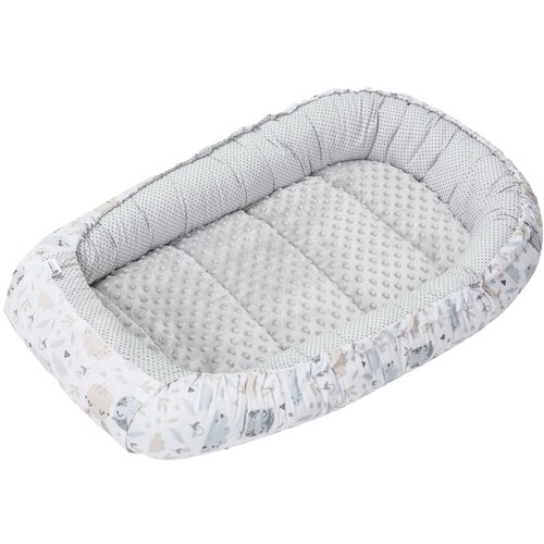 Medi Partners Baby cocoon/nest – Glade + gray Minky Cene