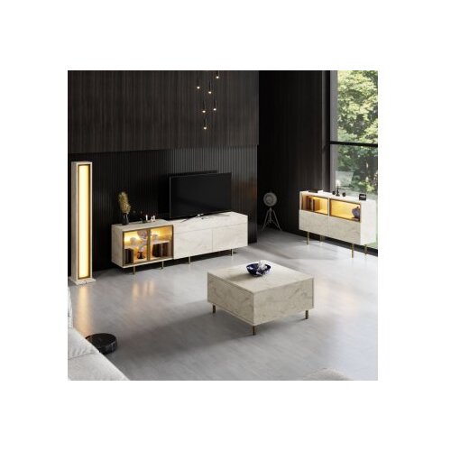 Hanah home TV polica Vienna Travertine Gold Slike