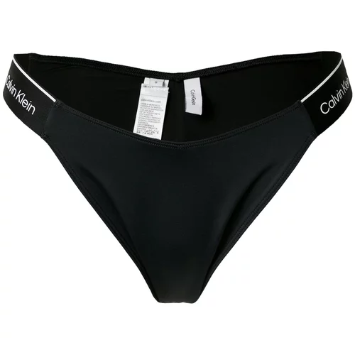 Calvin Klein Swimwear Bikini hlačke 'Delta' črna / bela